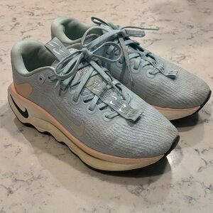 Nike Women's Motiva Road Runner Glacier Blue Sneakers with Coral Accents